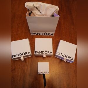 Pandora Empty 4 Boxes ,1 Bag +Paper Tissue.